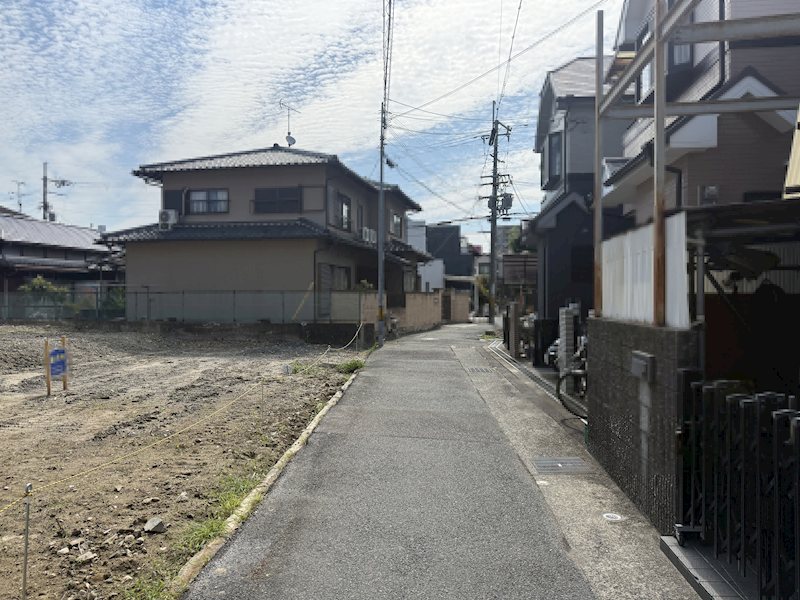 茨木市下穂積三丁目　売り土地　１号地 現地写真（前面道路含む現地写真）