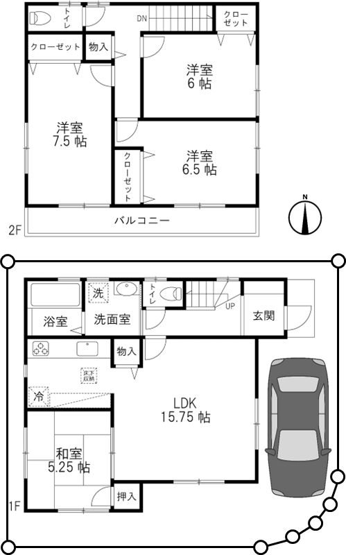 茨木市西福井２丁目　中古一戸建　 間取り図