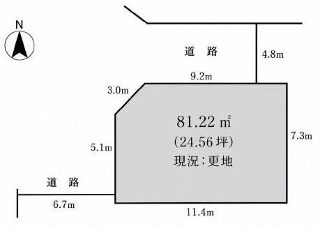 高槻市宮田町1丁目　売土地 間取図・土地図
