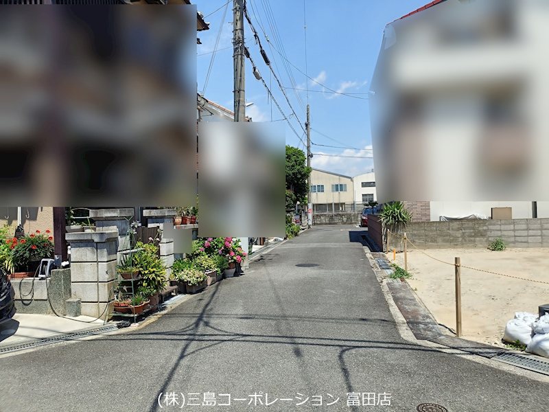 高槻市宮田町1丁目　売土地 現地写真（前面道路含む現地写真）