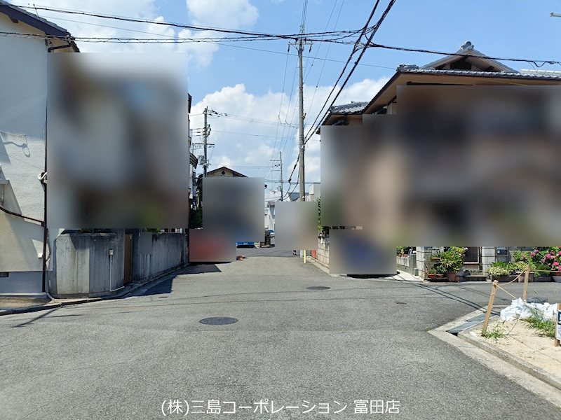高槻市宮田町1丁目　売土地 現地写真（前面道路含む現地写真）