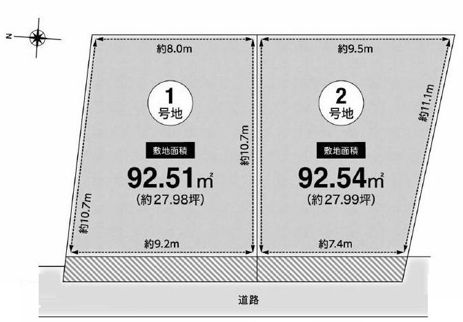 高槻市西五百住町　売土地　2号地  間取り図