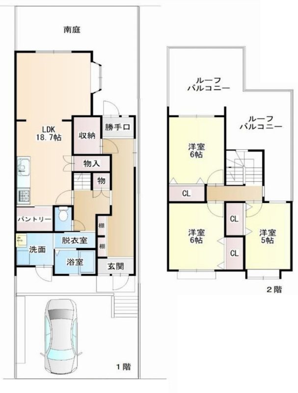 茨木市山手台３丁目　中古テラスハウス 間取り図
