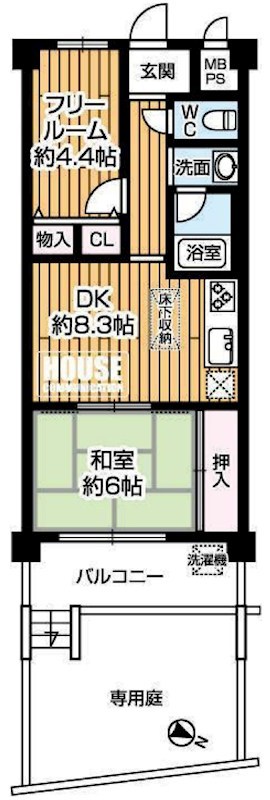 三晃グリーンマンション鳥飼 間取り図