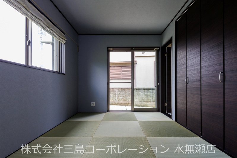 和室6帖 畳表替え済み 半畳畳のモダンな空間です♪ 島本町広瀬1丁目 中古一戸建 その他