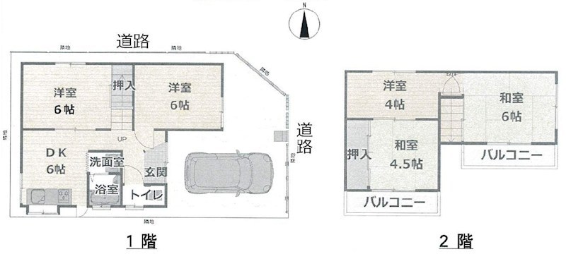 高槻市深沢本町 中古一戸建 間取り図
