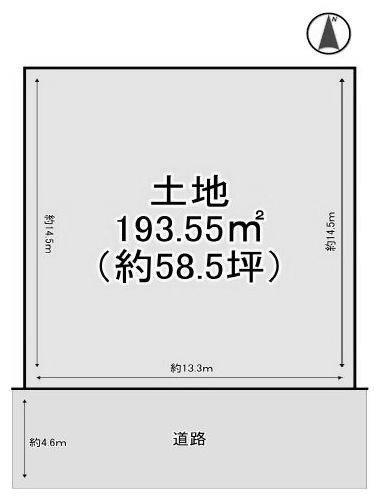 高槻市奥天神町2丁目　売土地 間取り図