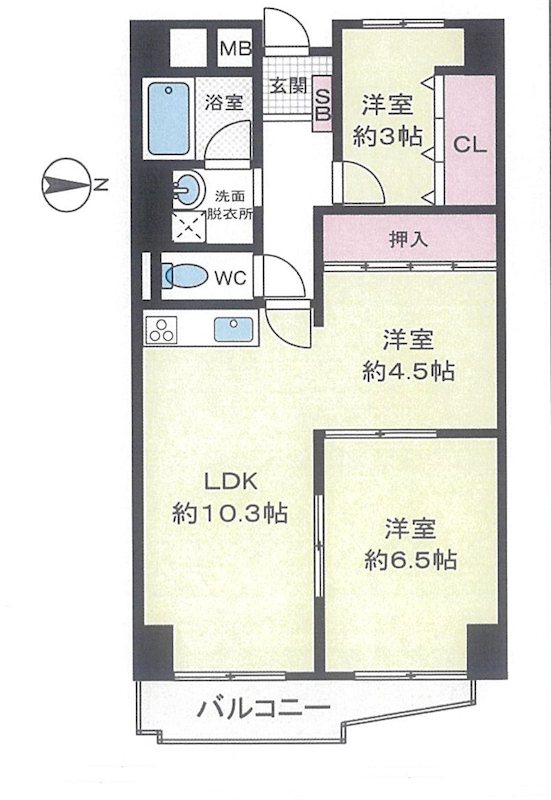 高槻センチュリーマンション 間取り図