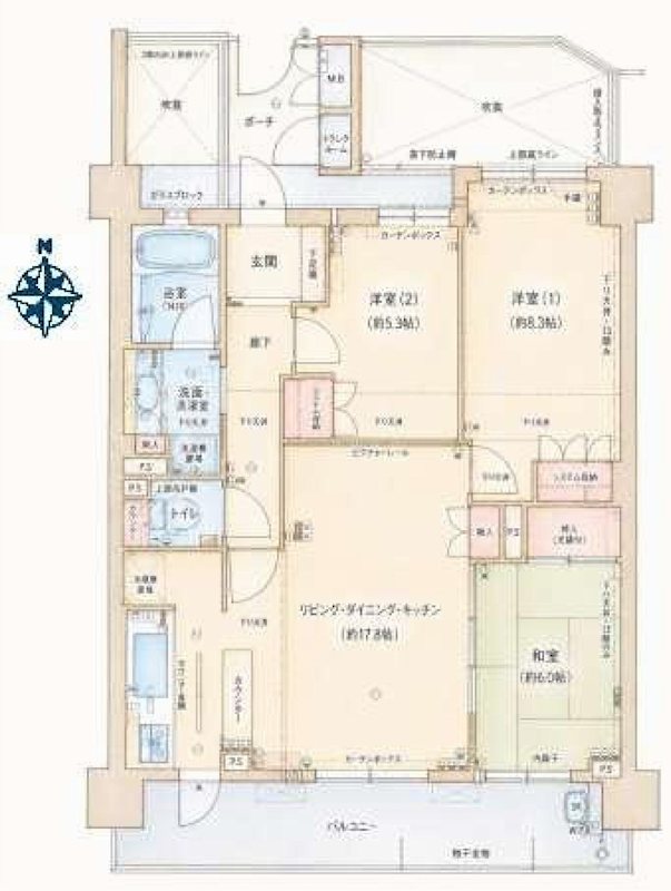 ジオ彩都みなみ坂4番館  12F号室 間取り図