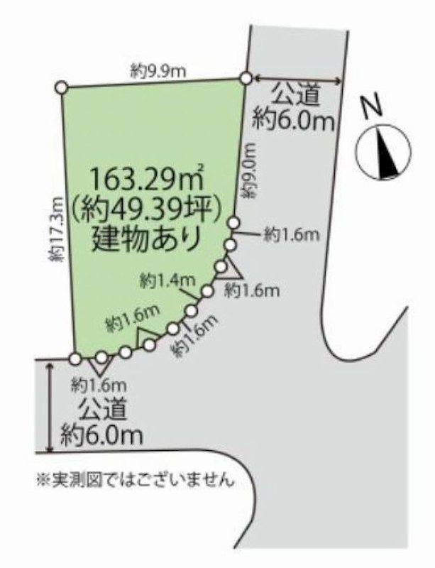 茨木市美沢町 売土地 間取り図