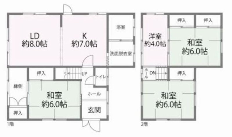 茨木市美沢町 中古一戸建 間取り図