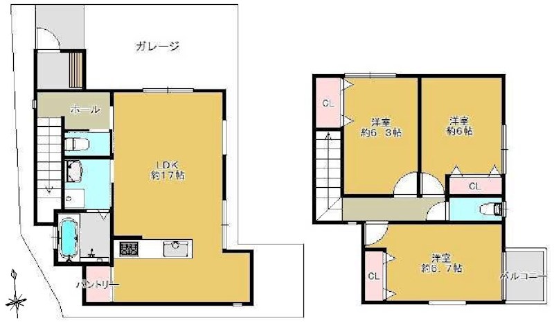 高槻市高垣町4号地　新築一戸建 間取り図