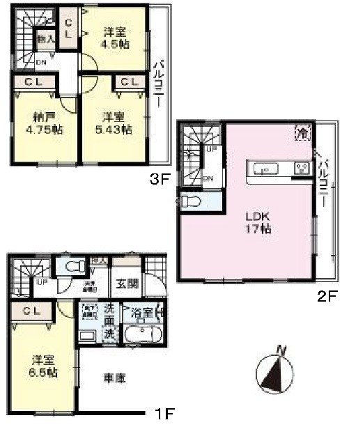 高槻市辻子2丁目1号地　新築一戸建 間取り図