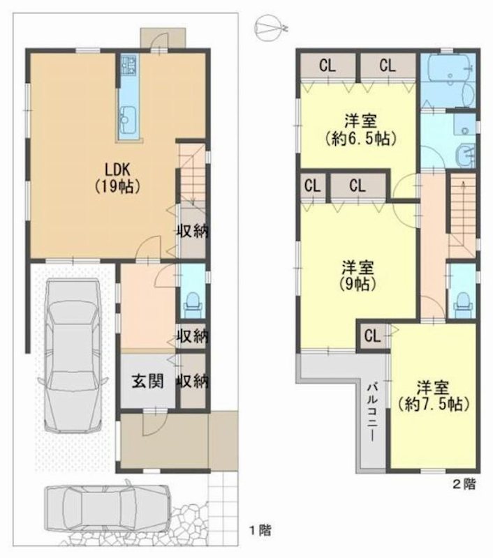 茨木市玉瀬町　中古一戸建 間取図・土地図