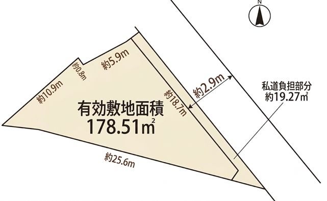 茨木市上野町　売土地 間取り図