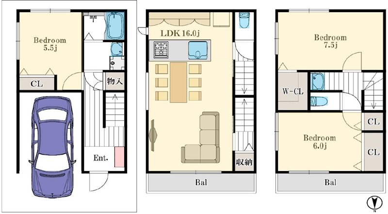 走谷1丁目一戸建再生既存住宅 間取り図