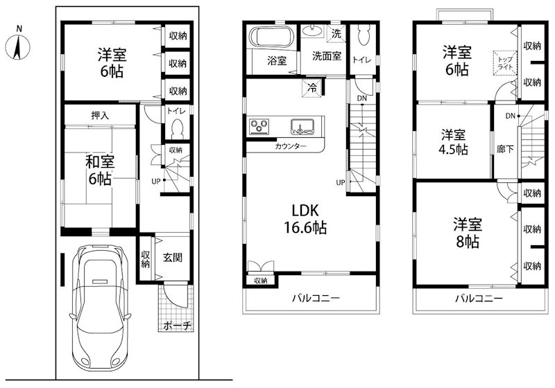 高槻市宮田町3丁目　中古一戸建 間取り図