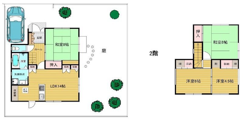 高槻市東天川1丁目　中古一戸建 間取り図