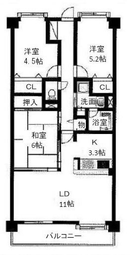 エンゼルハイム高槻松が丘 間取り図