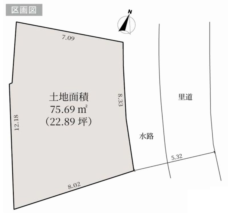 茨木市玉瀬町 売土地 間取り図