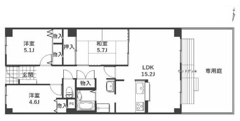 藤和コアティ高槻ハイタウンコアB棟 間取り図