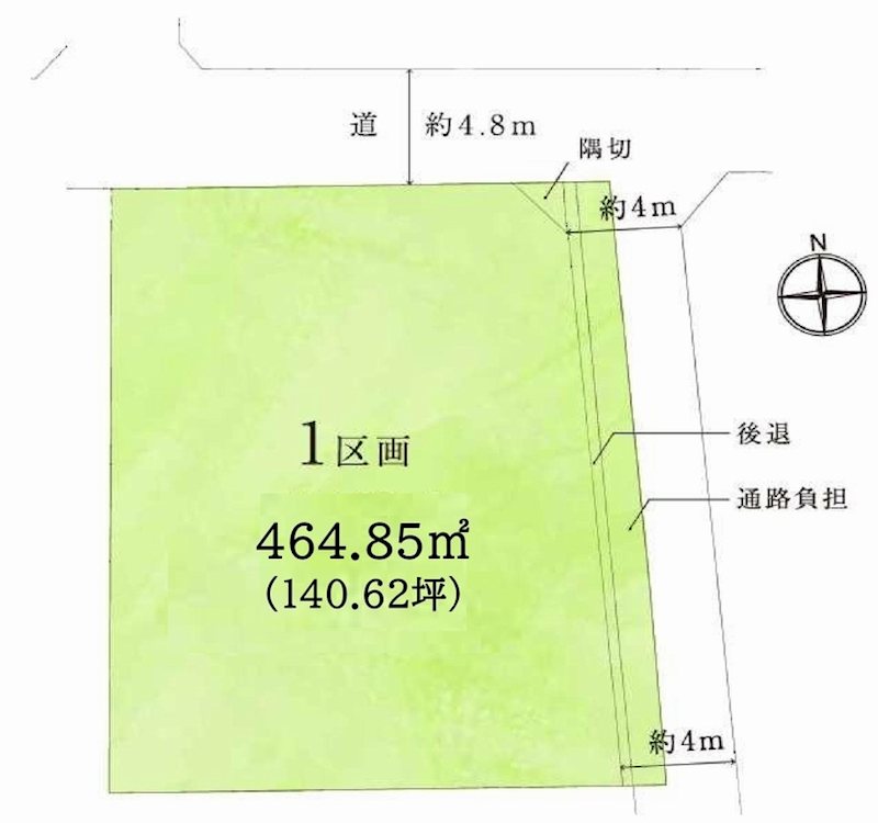茨木市下中条町　1区画　売土地    間取り図