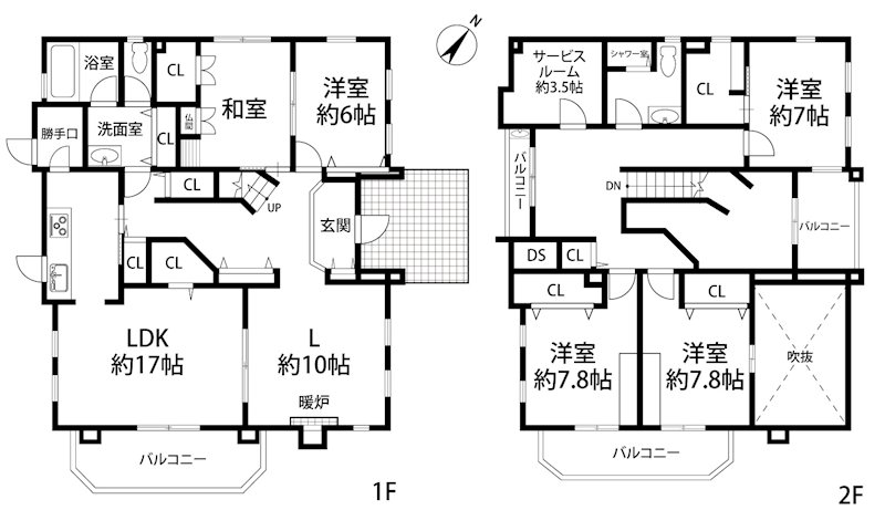 高槻市美しが丘2丁目 中古一戸建 間取り図