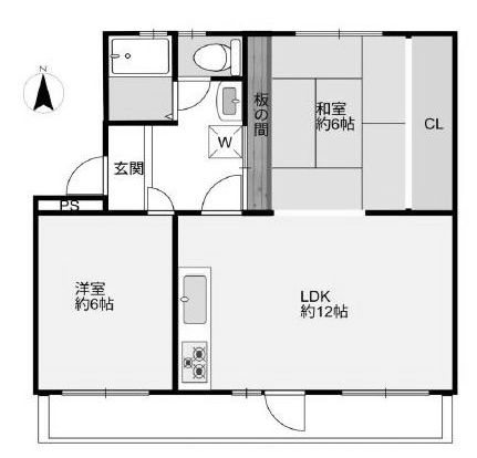 富田第二住宅62号棟   間取り図