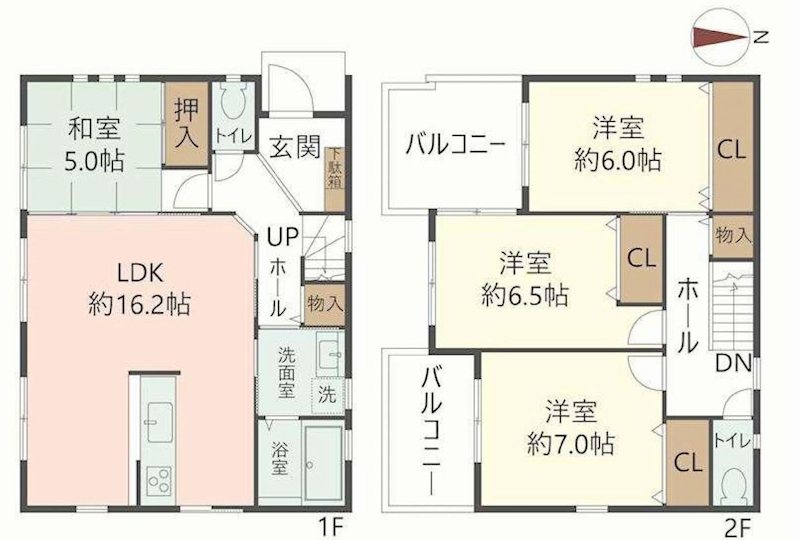 茨木市沢良宜東町 中古一戸建 間取り図
