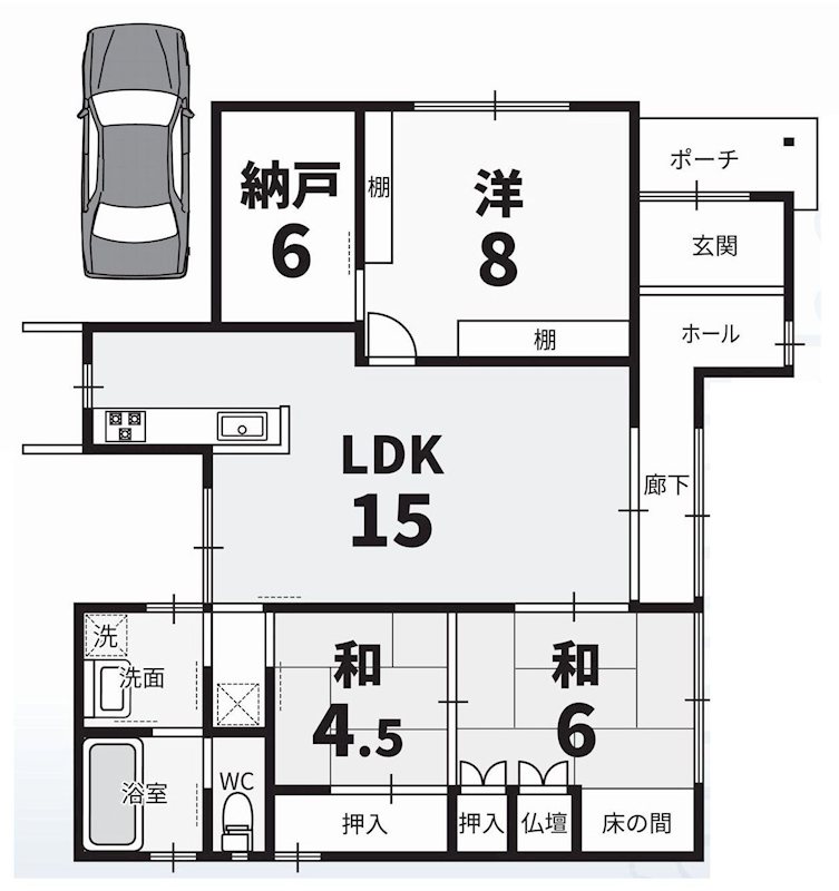茨木市玉瀬町　中古一戸建 間取り図