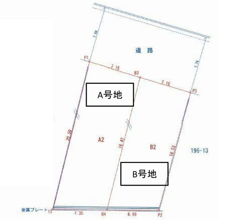 茨木市平田台 売土地 間取り図