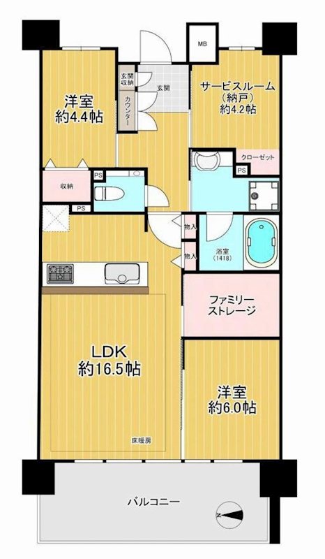 イニシア茨木プレシアスコート 間取り図