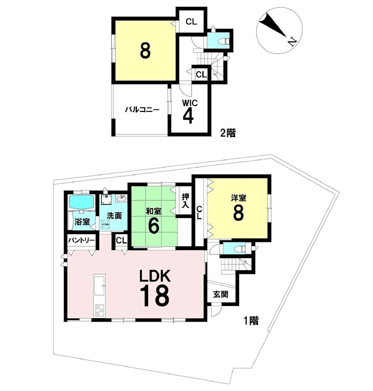 摂津市鳥飼西１丁目　中古一戸建 間取り図