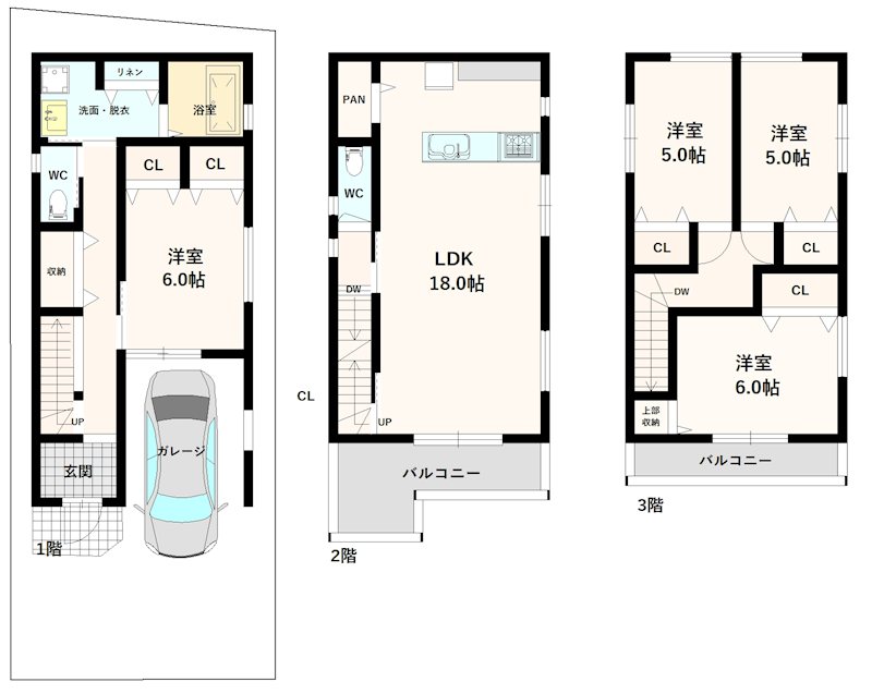 参考プラン:建延115.43㎡ 価格2653万円 高槻市富田町3丁目 A号地 建築条件付土地 その他