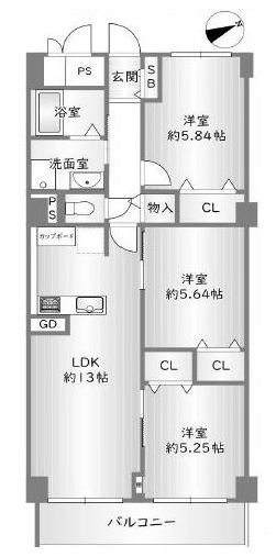 ユニハイム高槻 間取り図