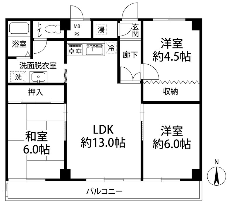 秀和南茨木レジデンス 間取り図