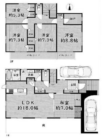 高槻市寺谷町　中古一戸建 間取り図