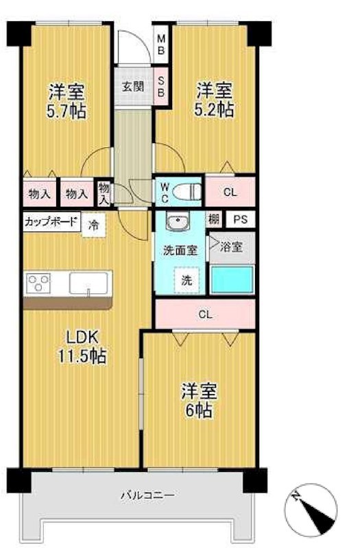 千里丘グランドハイツ 間取り図