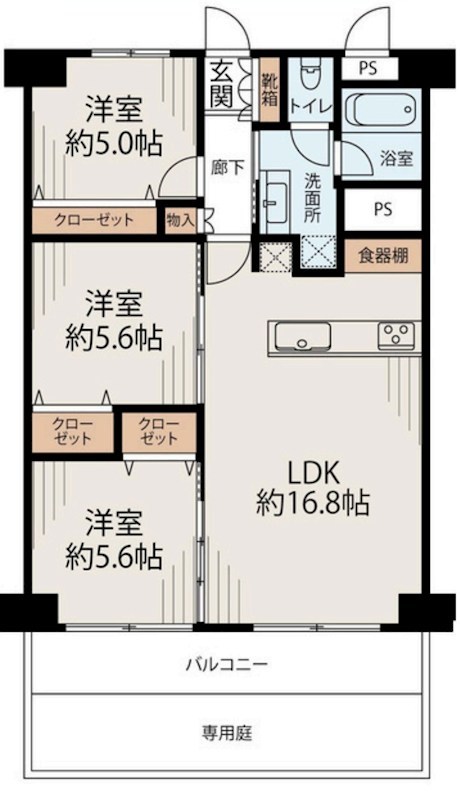 千里丘ビューハイツ  間取り図