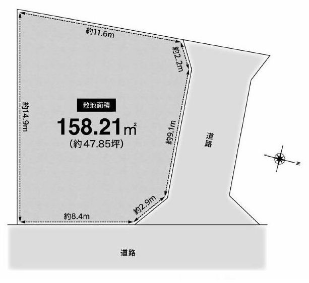 高槻市日吉台三番町　売土地 間取り図
