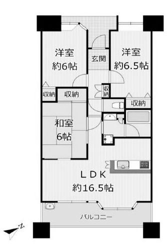間取図 ランフォルセ高槻フォーリア オーナーチェンジ物件 間取り図
