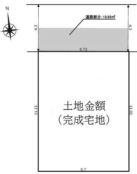 高槻市北昭和台町　売土地 間取り図