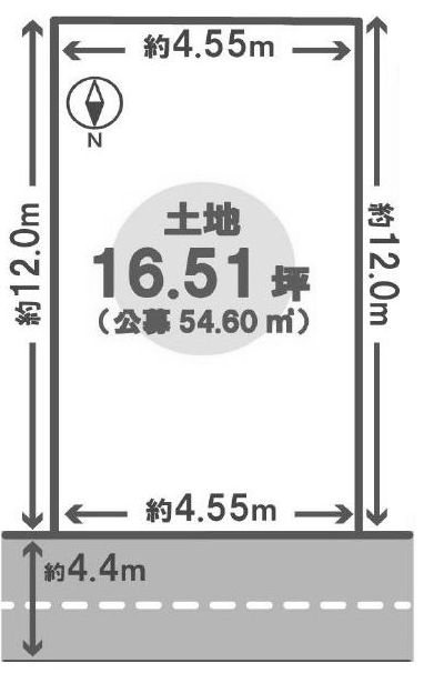 高槻市栄町４丁目　売土地 間取り図
