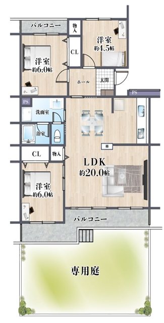 若山台第3住宅12号棟 間取り図