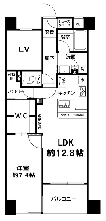 サンクレイドル茨木下中条     間取り図