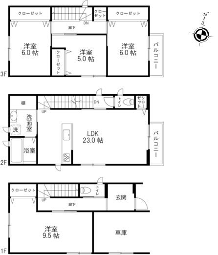 大阪府高槻市土室町 建物プラン例（間取り図）