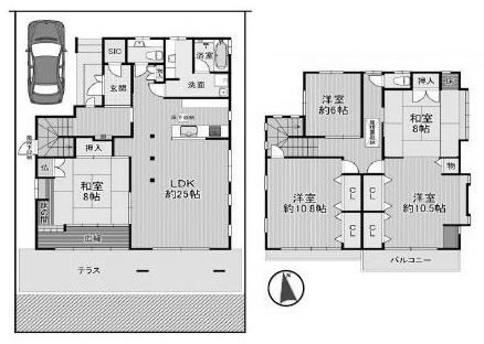 高槻市松が丘2丁目　中古一戸建 間取り図