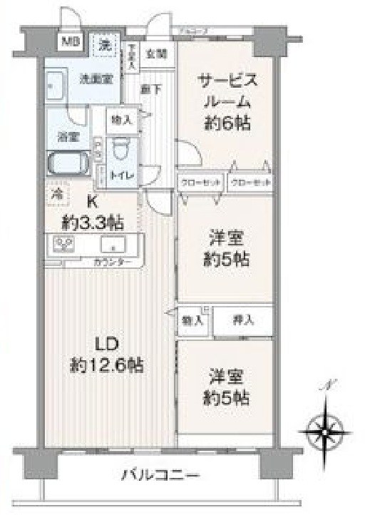 メロディーハイム高槻 間取り図