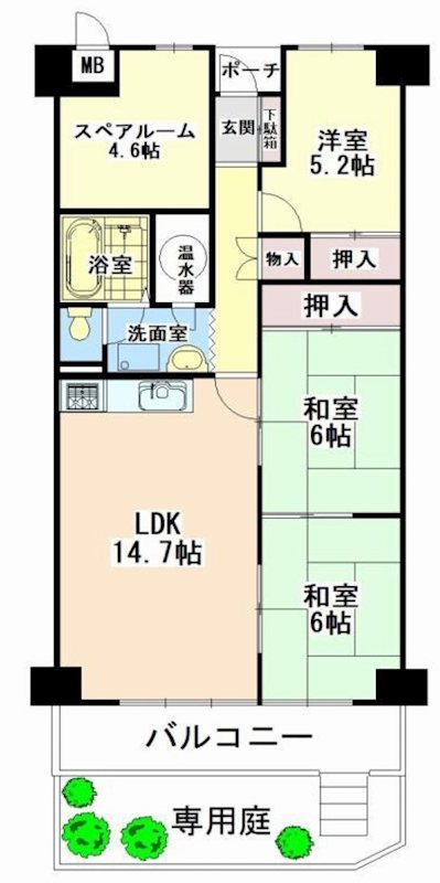 メロディハイム茨木D棟  間取り図