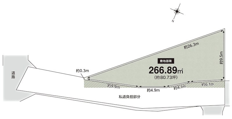 吹田市千里丘下 売土地  間取図・土地図